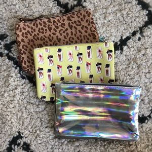 Ipsy Makeup Bags - Set of 3